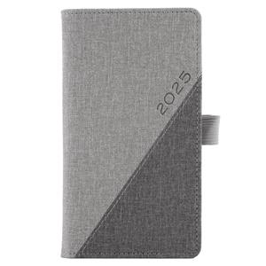Diary DIEGO weekly pocket A5 2025 Slovak - grey/dark grey