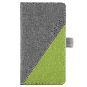 Diary DIEGO weekly pocket A5 2025 Slovak - grey/green