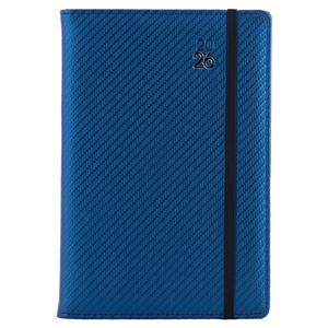 Diary ELASTIC daily A5 2026 Czech - blue/black rubber band