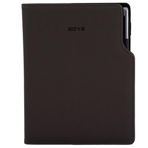 Diary Gap with ballpoint weekly A4 2016 Polish - grey