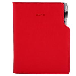 Diary Gap with ballpoint weekly A4 2016 Polish - red