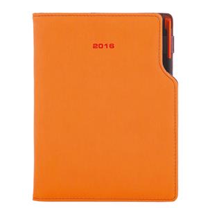 Diary Gap with ballpoint weekly A5 2016 Polish - orange