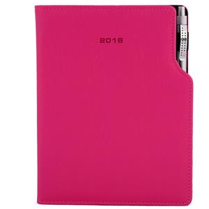 Diary Gap with ballpoint weekly A5 2016 Polish - pink