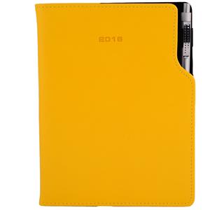 Diary Gap with ballpoint weekly A5 2016 Polish - yellow
