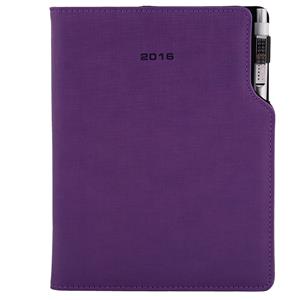 Diary Gap with ballpoint weekly B5 2016 Polish - violet