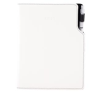 Diary Gap with ballpoint weekly B5 2016 Polish - white/black stiching