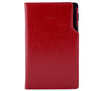 Diary Gap with ballpoint weekly pocket 2016 Polish - bordeaux