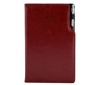 Diary Gap with ballpoint weekly pocket 2016 Polish - brown