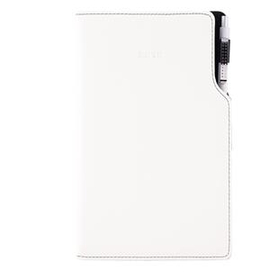 Diary Gap with ballpoint weekly pocket 2016 Polish - white/black stiching