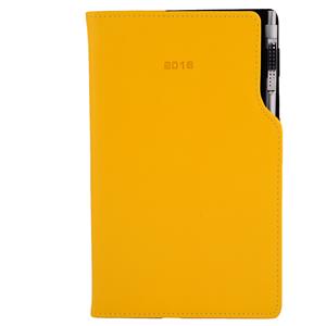 Diary Gap with ballpoint weekly pocket 2016 Polish - yellow