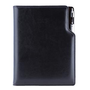 Diary GEP with ballpoint daily A4 2023 Polish - black/black velvet