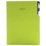 Diary GEP with ballpoint daily A4 2024 Polish - light green