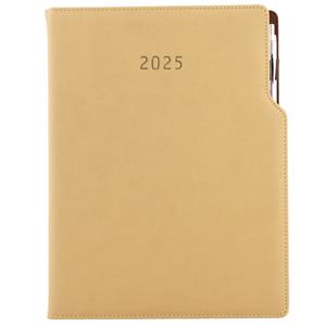 Diary GEP with ballpoint daily A4 2025 - beige