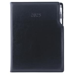 Diary GEP with ballpoint daily A4 2025 - black
