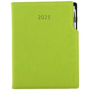 Diary GEP with ballpoint daily A4 2025 - light green