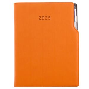 Diary GEP with ballpoint daily A4 2025 - orange