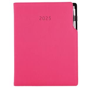 Diary GEP with ballpoint daily A4 2025 - pink