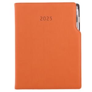 Diary GEP with ballpoint daily A4 2025 Polish - orange