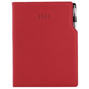Diary GEP with ballpoint daily A4 2025 - red