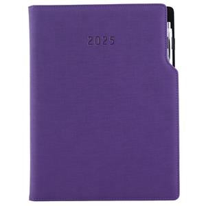 Diary GEP with ballpoint daily A4 2025 - violet