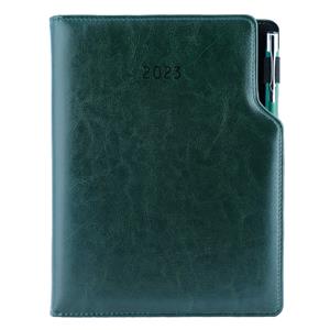 Diary GEP with ballpoint daily A5 2023 Czech - green
