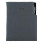 Diary GEP with ballpoint daily A5 2023 Czech - grey