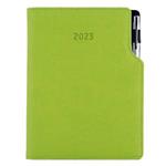 Diary GEP with ballpoint daily A5 2023 Czech - light green