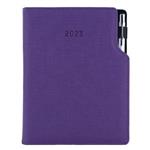 Diary GEP with ballpoint daily A5 2023 Czech - violet