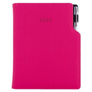 Diary GEP with ballpoint daily A5 2025 Czech - pink