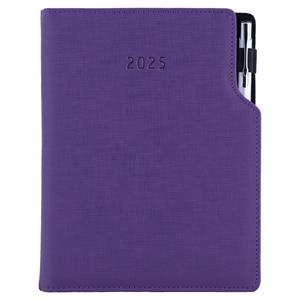 Diary GEP with ballpoint daily B6 2025 - violet