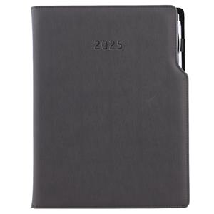 Diary GEP with ballpoint weekly A4 2025 Polish - grey