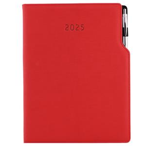 Diary GEP with ballpoint weekly A4 2025 Polish - red