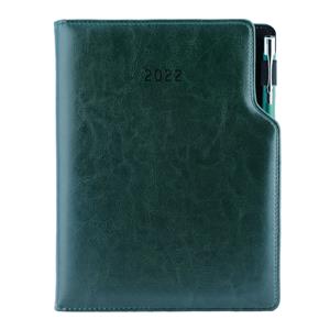 Diary GEP with ballpoint weekly A5 2022 Polish - green