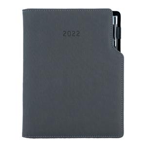 Diary GEP with ballpoint weekly A5 2022 Polish - grey
