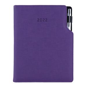 Diary GEP with ballpoint weekly A5 2022 Polish - violet