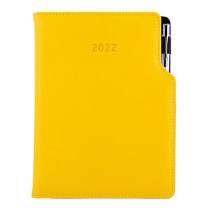 Diary GEP with ballpoint weekly A5 2022 Polish - yelow