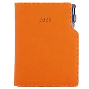 Diary GEP with ballpoint weekly A5 2025 Polish - orange