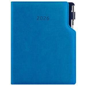 Diary GEP with ballpoint weekly A5 2026 Czech - blue