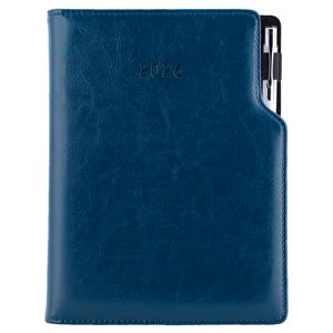 Diary GEP with ballpoint weekly A5 2026 Czech - dark blue
