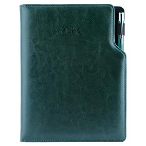 Diary GEP with ballpoint weekly A5 2026 Czech - green