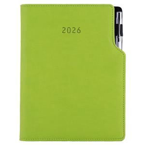 Diary GEP with ballpoint weekly A5 2026 Czech - light green