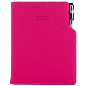 Diary GEP with ballpoint weekly A5 2026 Czech - pink