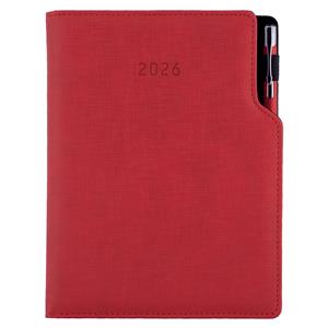 Diary GEP with ballpoint weekly A5 2026 Czech - red