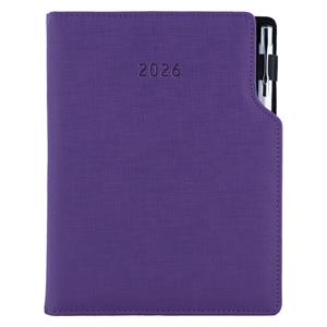 Diary GEP with ballpoint weekly A5 2026 Czech - violet
