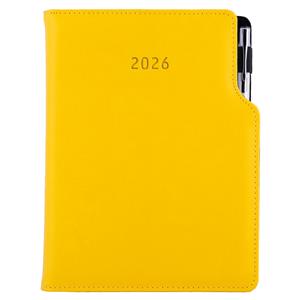 Diary GEP with ballpoint weekly A5 2026 Czech - yellow