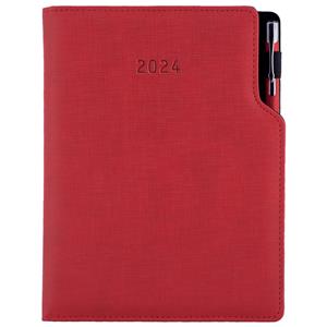 Diary GEP with ballpoint weekly B6 2024 - red