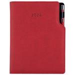 Diary GEP with ballpoint weekly B6 2024 - red