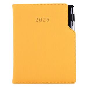 Diary GEP with ballpoint weekly B6 2025 - mustard