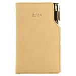 Diary GEP with ballpoint weekly pocket 2024 Polish - beige