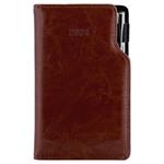 Diary GEP with ballpoint weekly pocket 2024 Slovak - brown